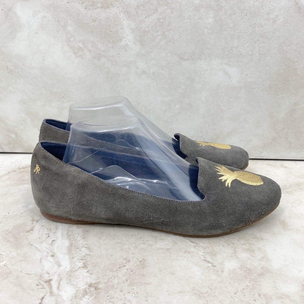 Jack Rogers Gray and Gold Loafers
